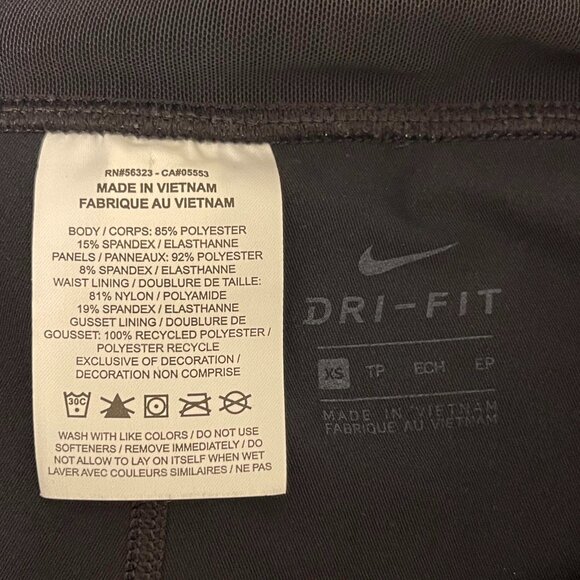 Nike Dri-Fit Pants Women Activewear Size XS Athletic Black Runner Jogger Strings - Picture 2 of 10